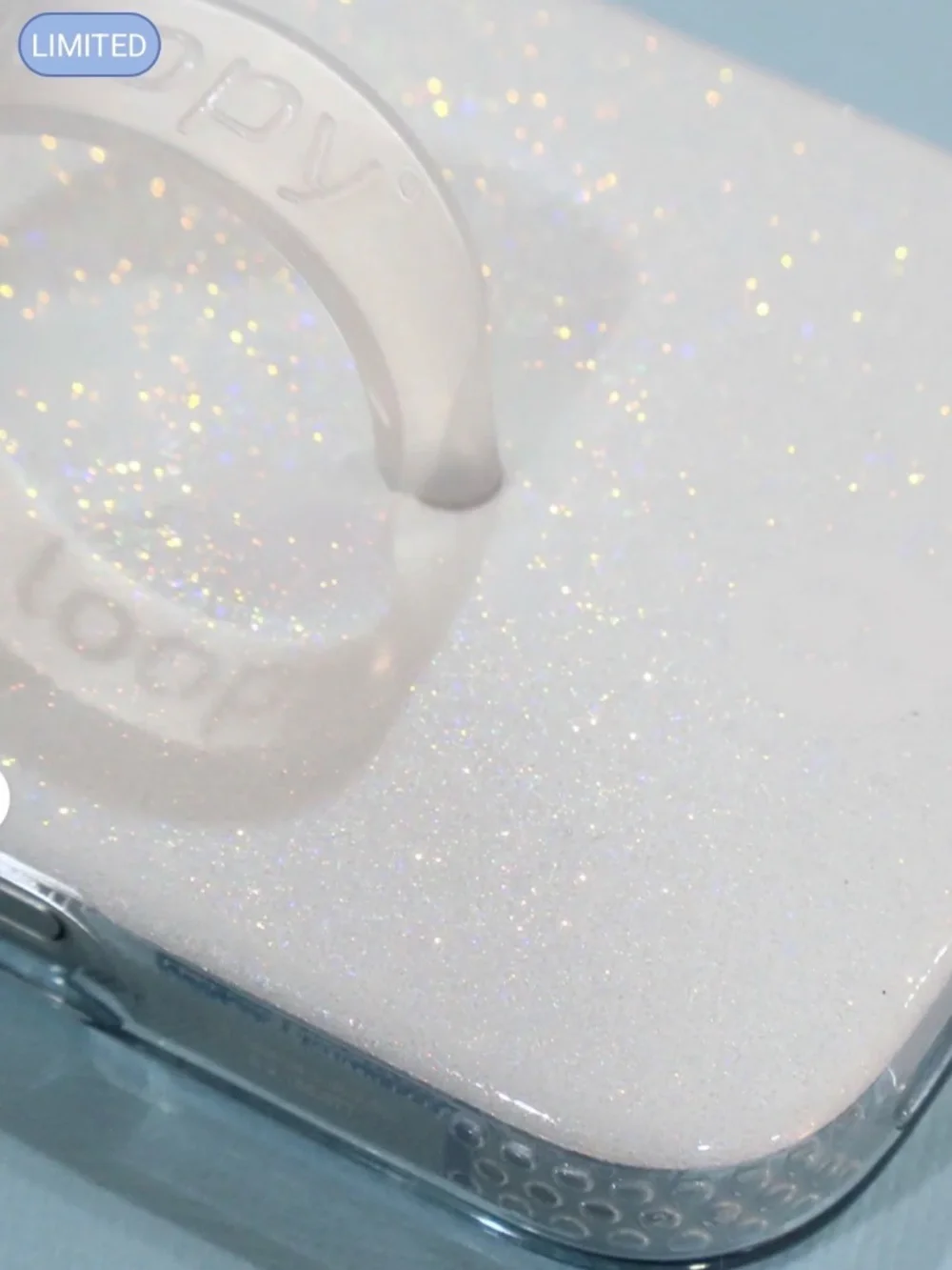 Loopy iPhone 16 Pro Max White Shimmer + New Midnight Boos Loop
